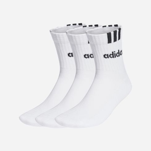 Adidas Cushioned Linear Half-Crew Socken weiss (3-Pack)