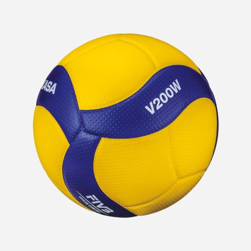 Mikasa Volleyball V200W yellow/royal Swiss Volley 12-Pack