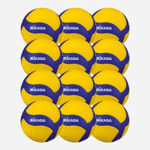 Mikasa Trainingsvolleyball V330W yellow/royal 12-Pack
