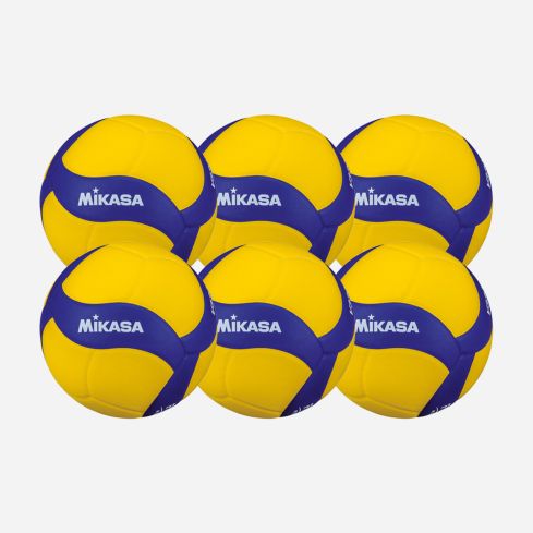 Mikasa Trainingsvolleyball V330W yellow/royal 6-Pack