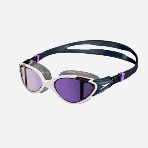 Speedo Schwimmbrille Women Biofuse 2.0 white/true navy gespiegelt
