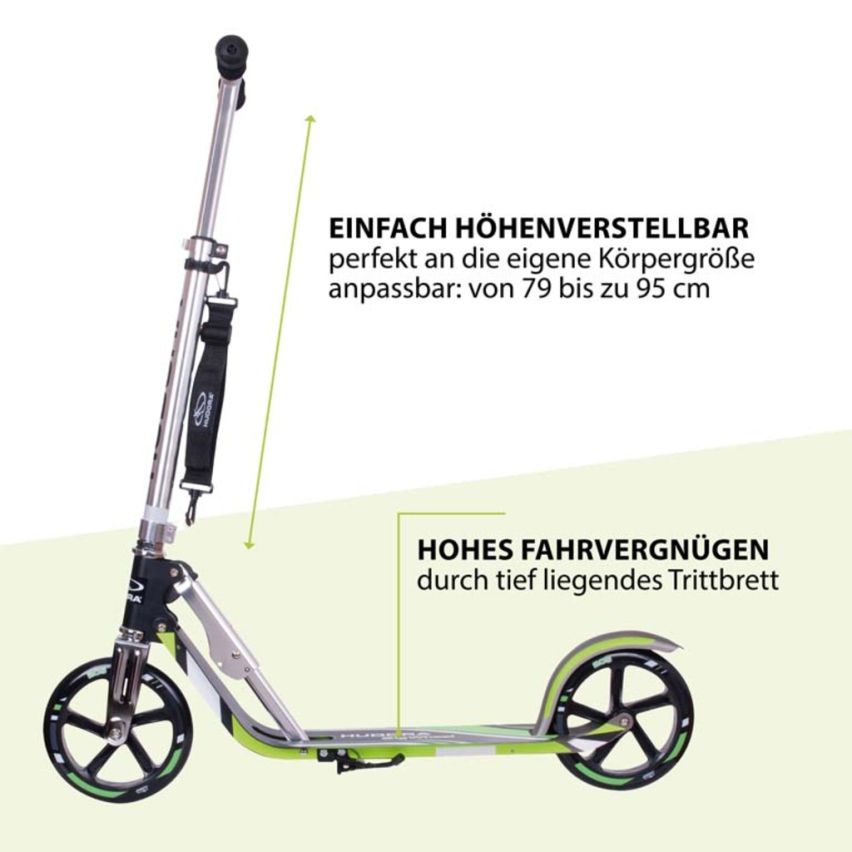 Hudora Scooter BigWheel® 205 grau/grün