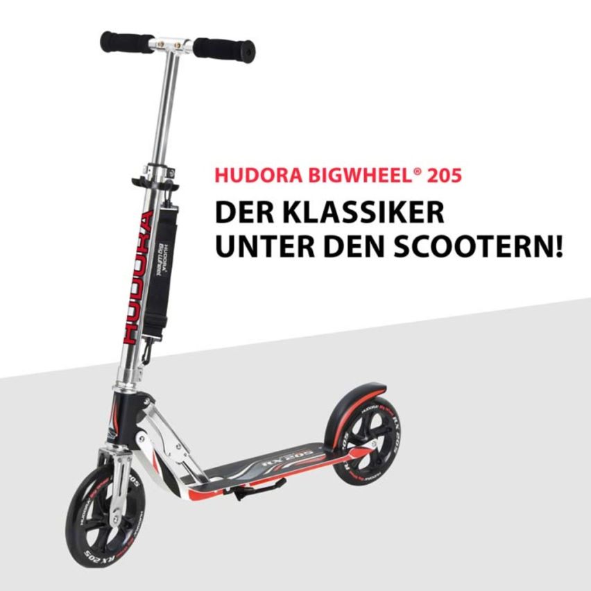 Hudora Scooter BigWheel® 205 schwarz/rot