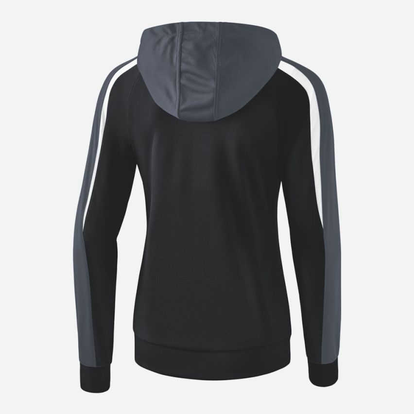 Erima Damen Trainingsjacke LIGA 2.0 mit Kapuze schwarz/grau