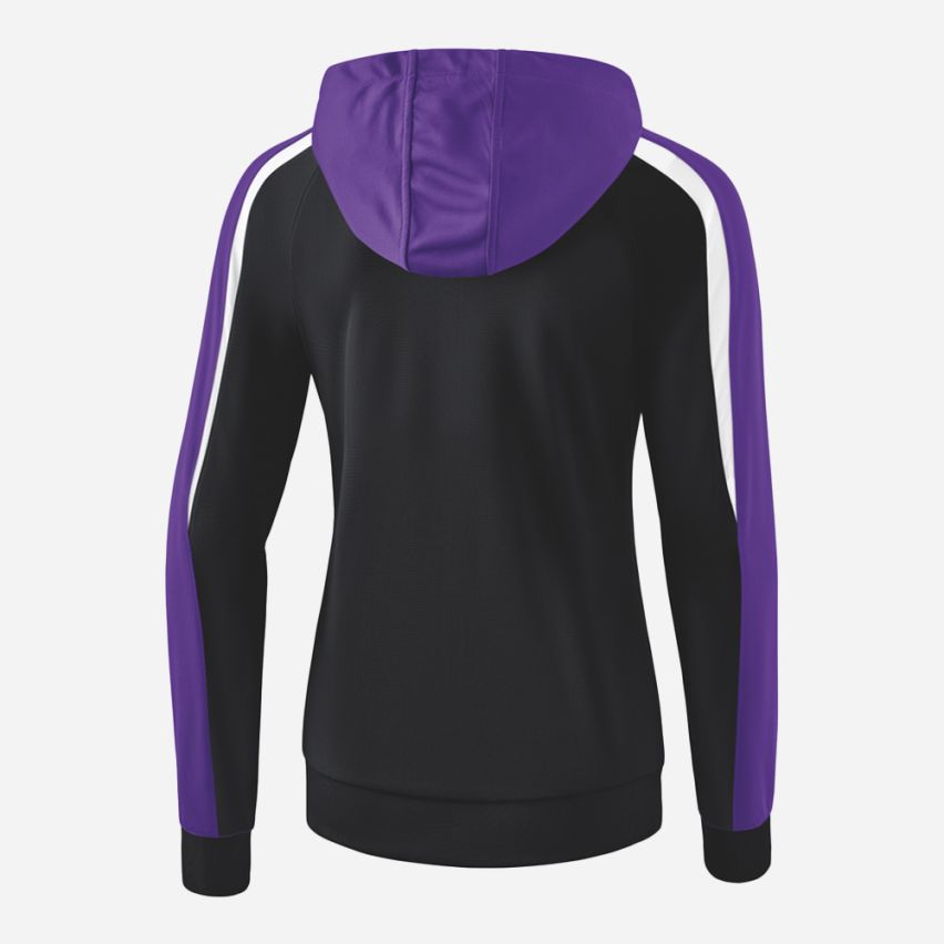 Erima Damen Trainingsjacke LIGA 2.0 mit Kapuze schwarz/violet