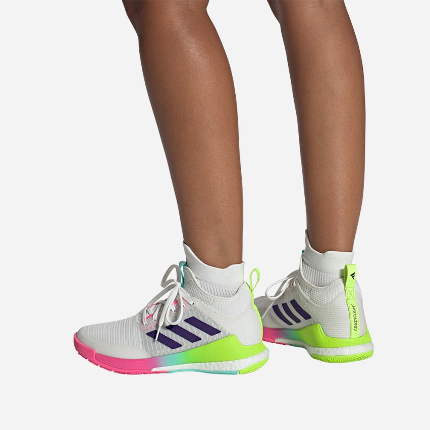 Adidas Crazyflight Mid cloud white/team colleg purple/flash aqua