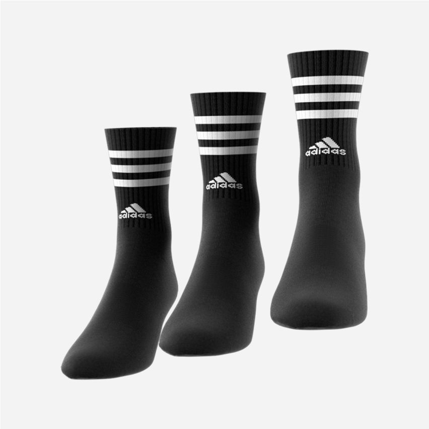 Adidas Cushioned Crew Socken 3-Stripes schwarz (3-Pack)