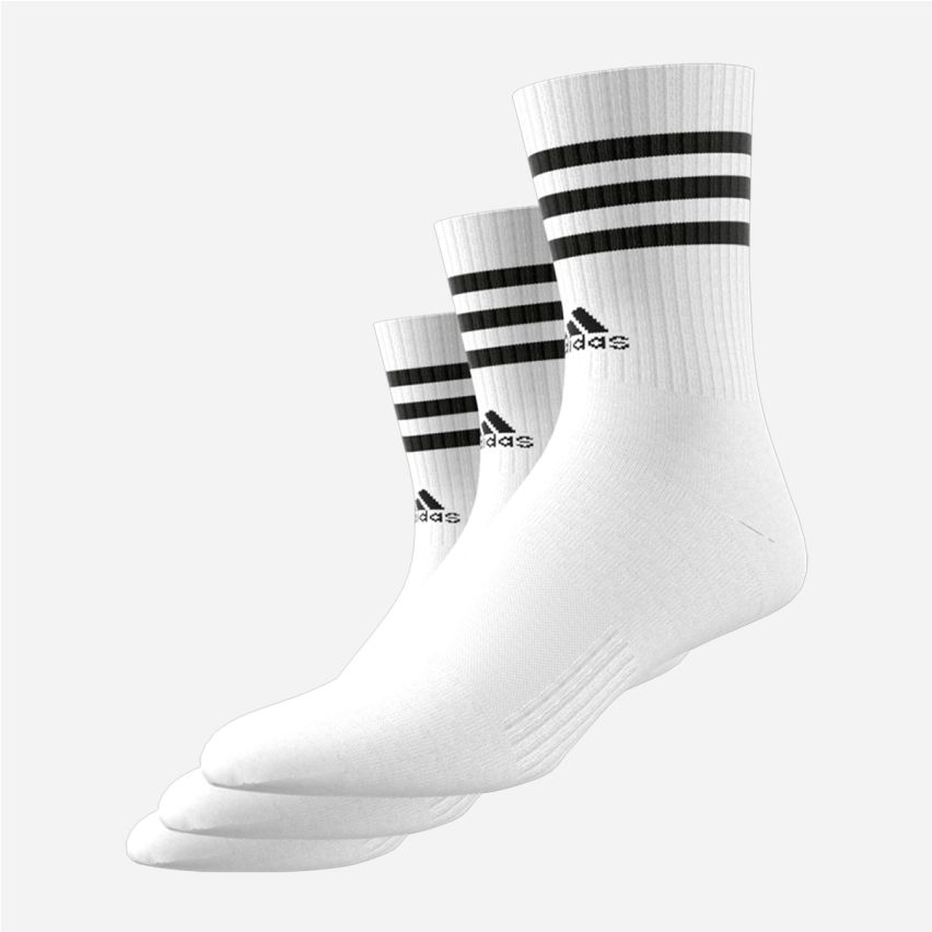 Adidas Cushioned Crew Socken 3-Stripes weiss (3-Pack)