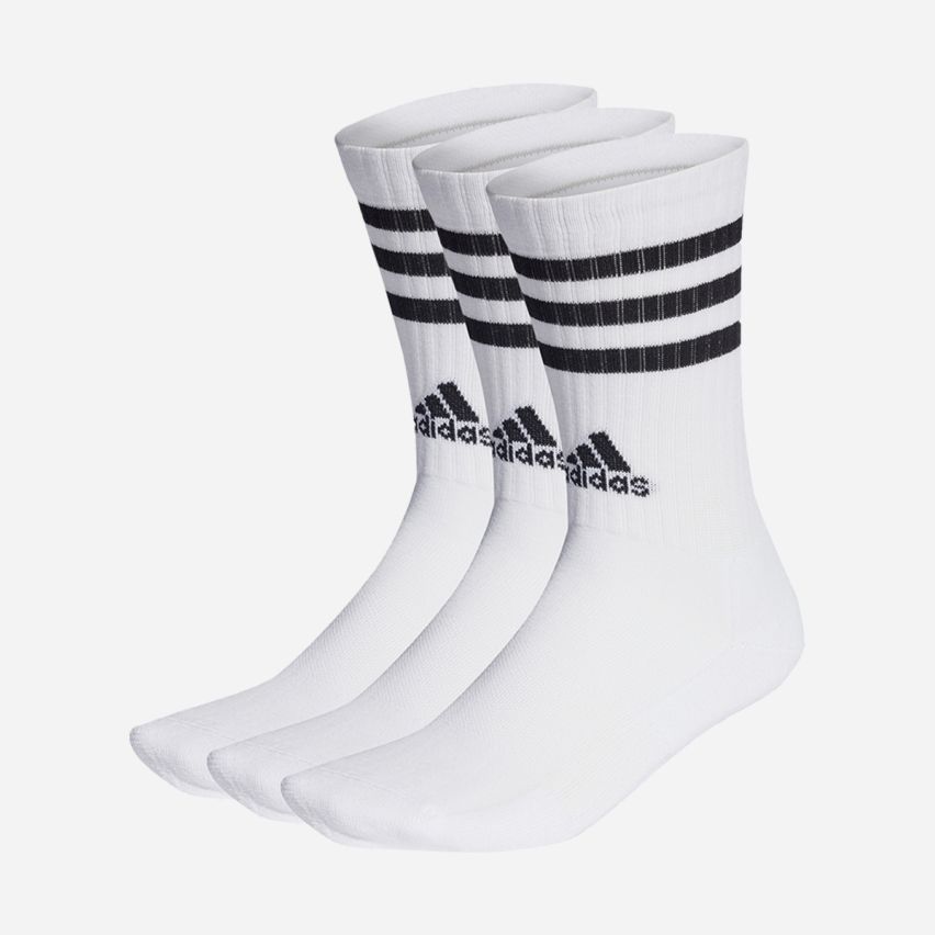 Adidas Cushioned Crew Socken 3-Stripes weiss (3-Pack)
