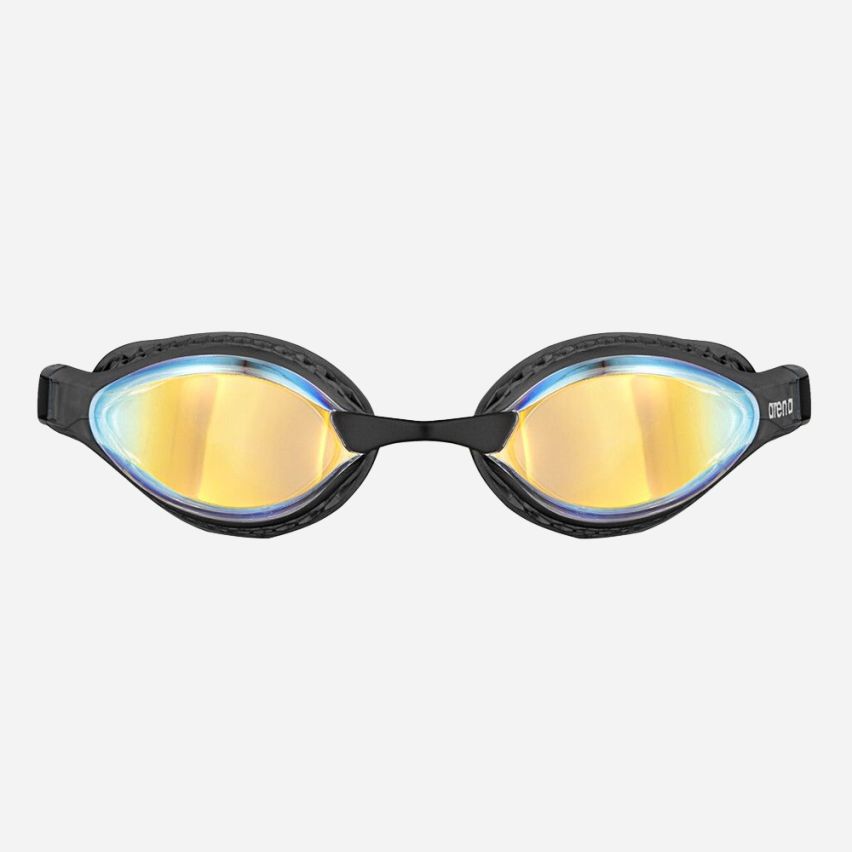 Arena Schwimmbrille Air-Speed yellow copper/black gespiegelt