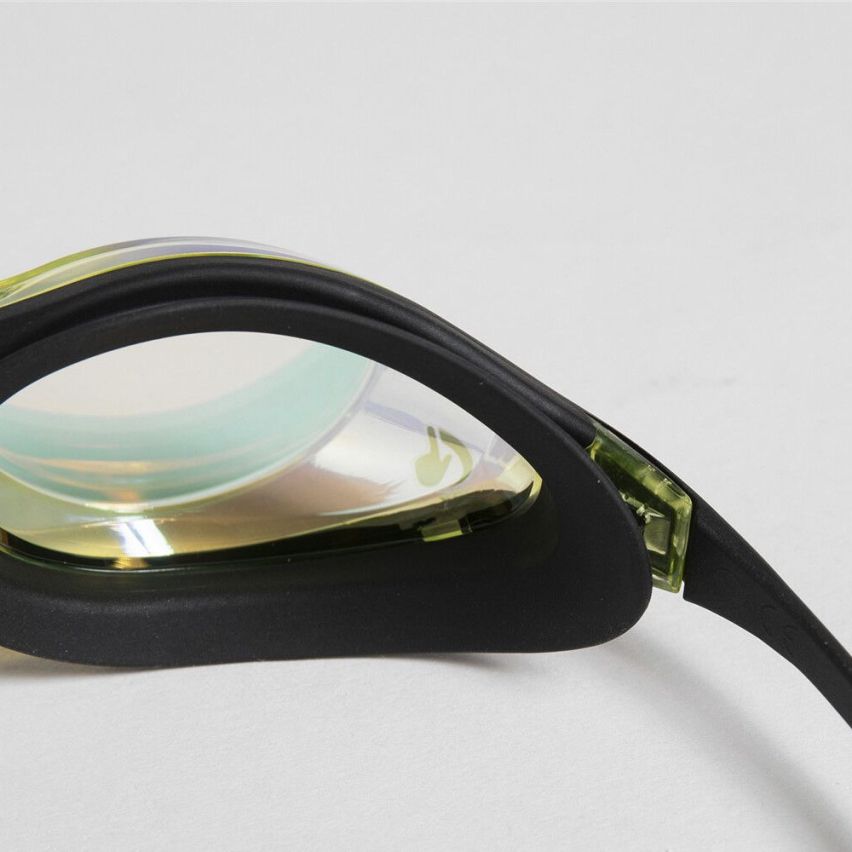 Arena Schwimmbrille Cobra Original Swipe yellow/black gespiegelt