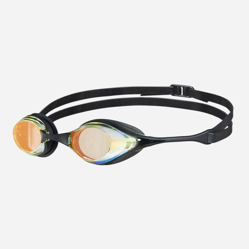 Arena Schwimmbrille Cobra Original Swipe yellow/black gespiegelt