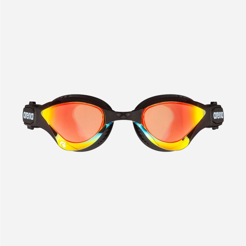 Arena Schwimmbrille Cobra Tri Swipe yellow copper/black gespiegelt