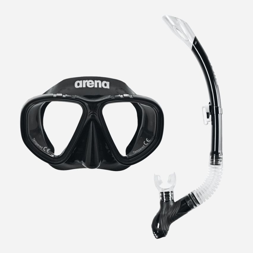 Arena Premium Schnorchel Set Junior schwarz