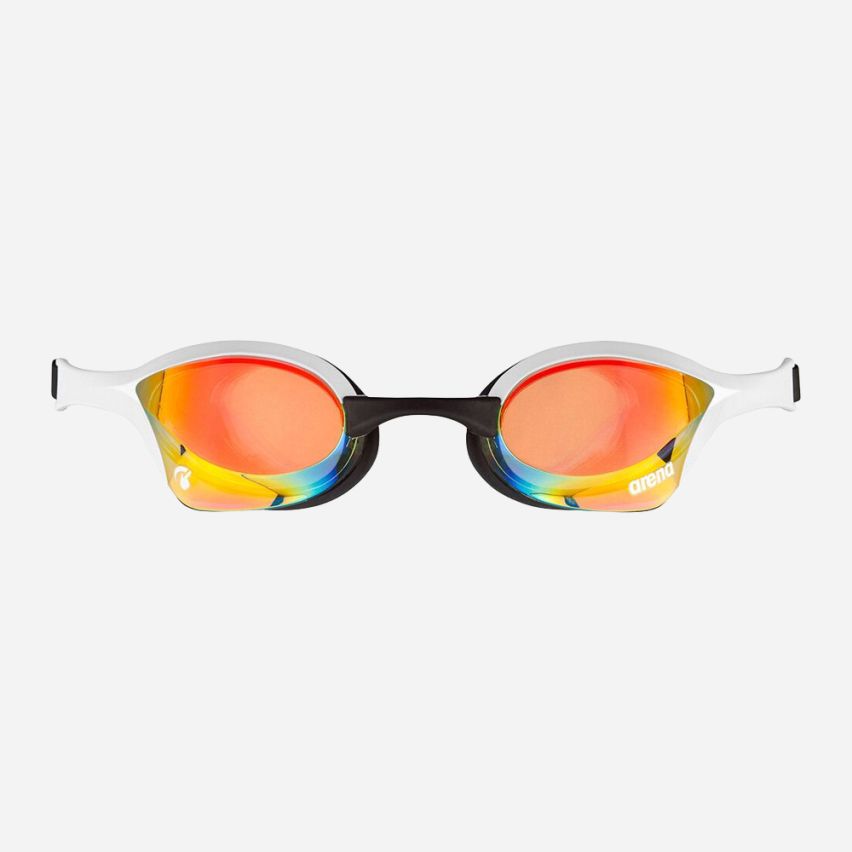 Arena Schwimmbrille Cobra Ultra Swipe yellow copper/white gespiegelt