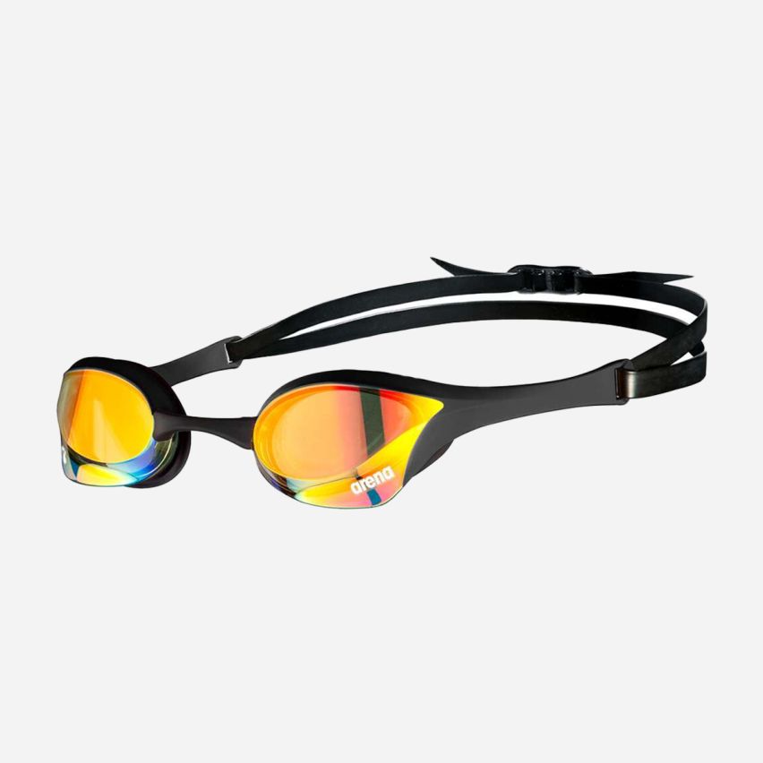 Arena Schwimmbrille Cobra Ultra Swipe yellow copper/black gespiegelt