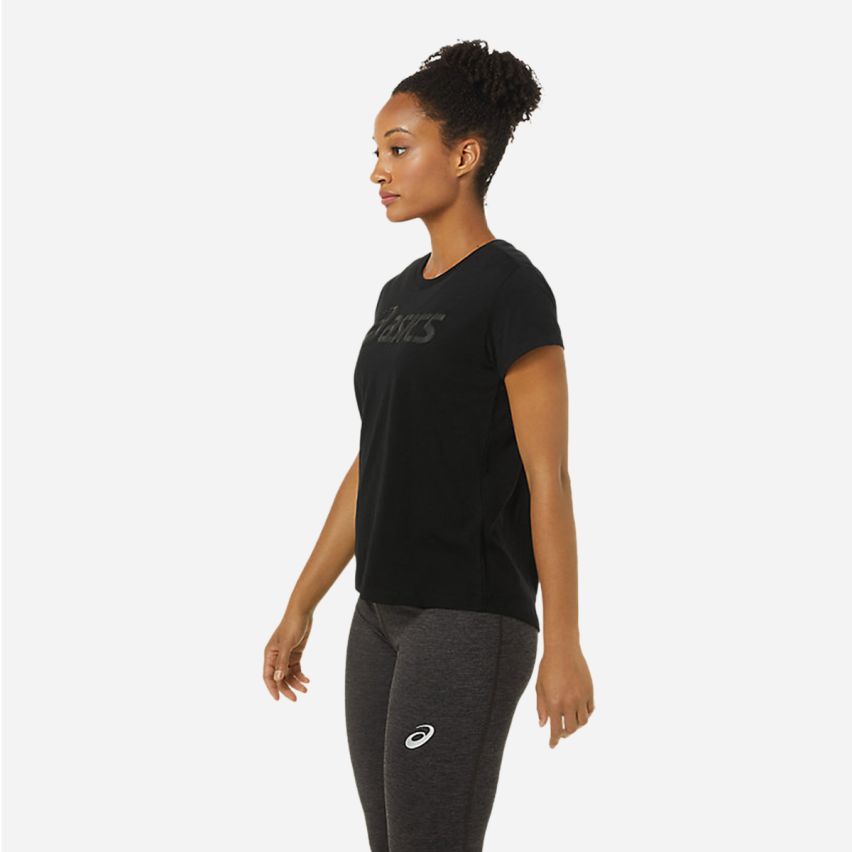 Asics BIG LOGO TEE Lady performance black GOOD