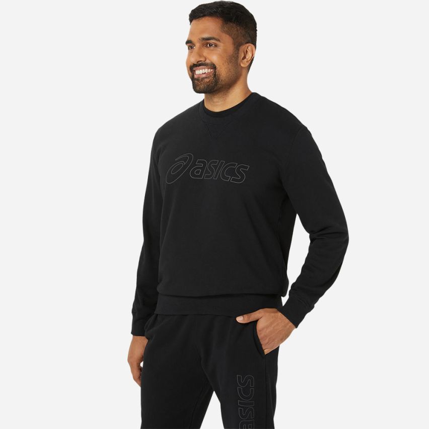 Asics SWEATSHIRT Men black/graphite grey