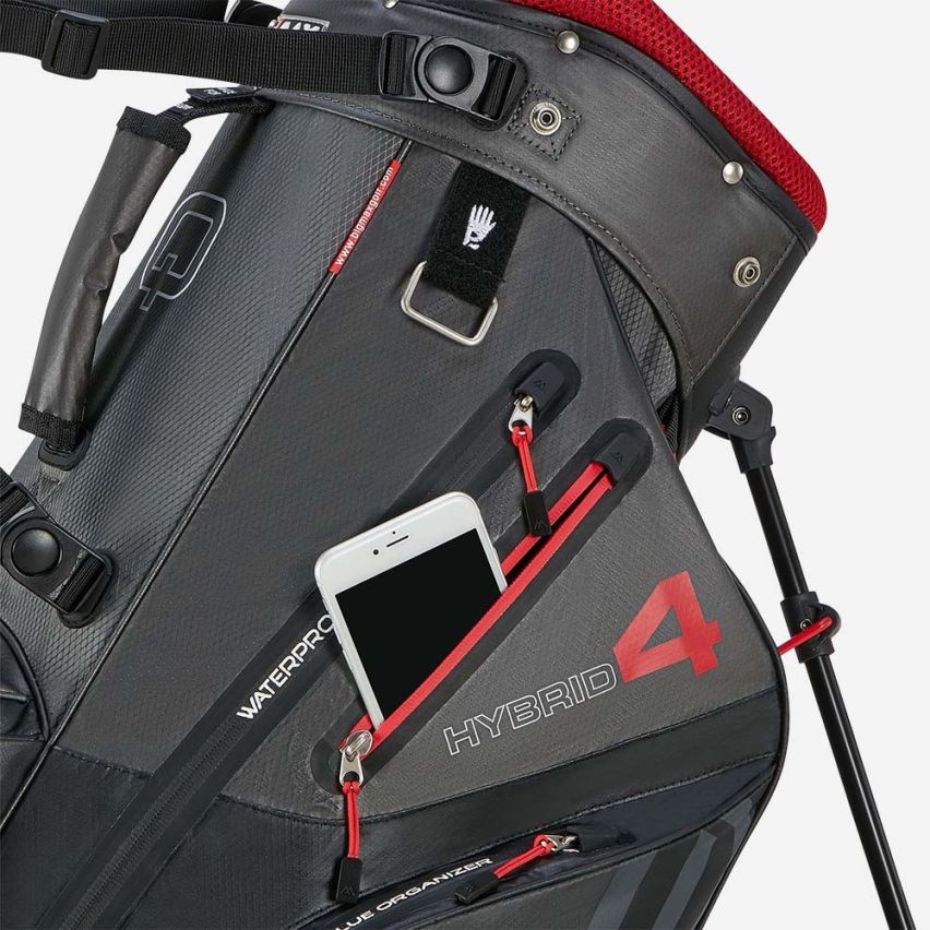 Big Max Aqua Hybrid 4 Golfbag black/charcoal/red
