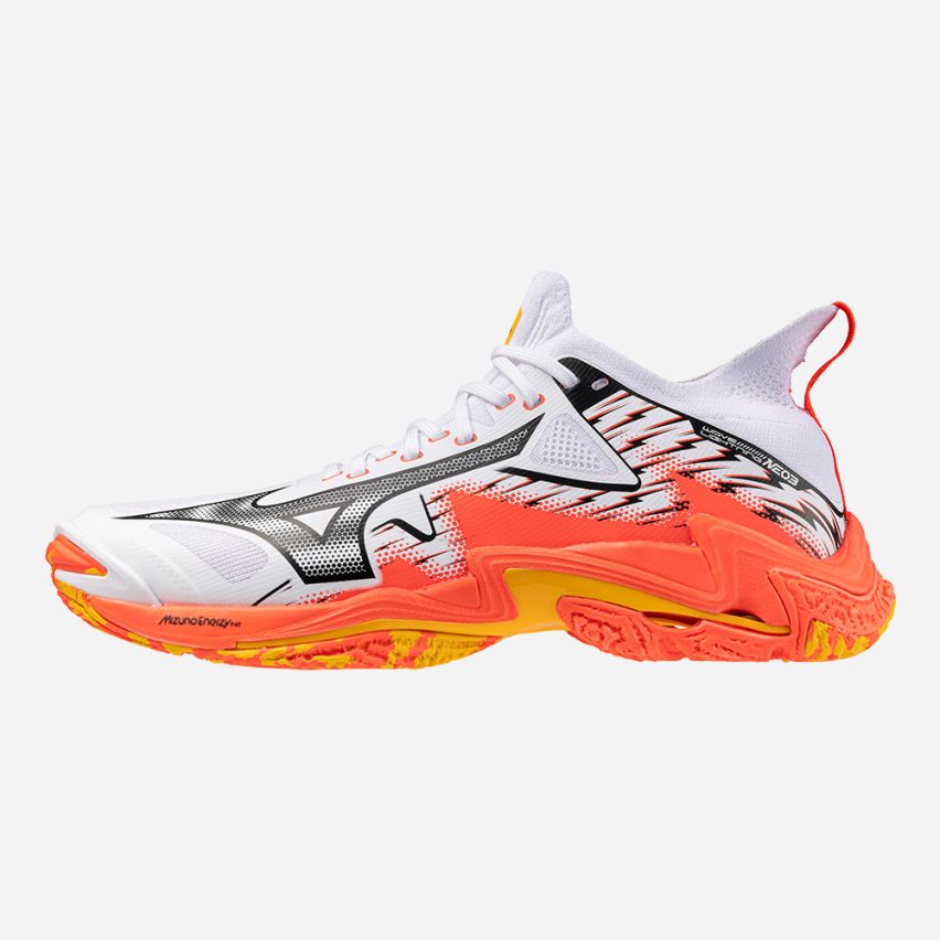 Mizuno Wave LIGHTNING NEO 3 white/coral/citrus
