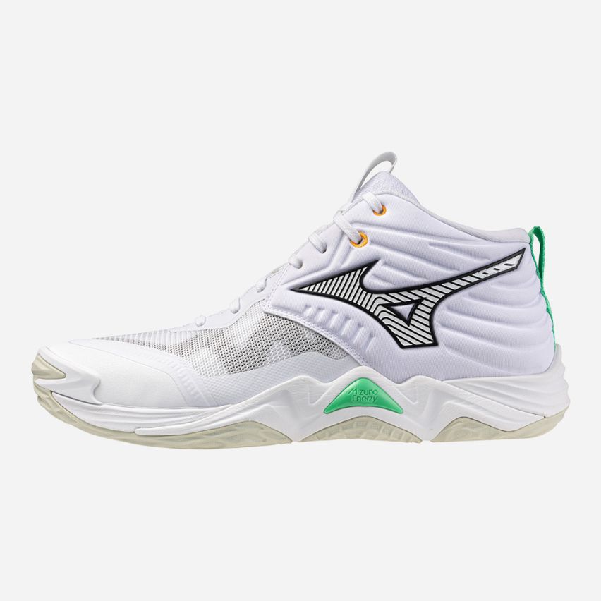Mizuno Wave MOMENTUM ELITE MID white/frozen emerald