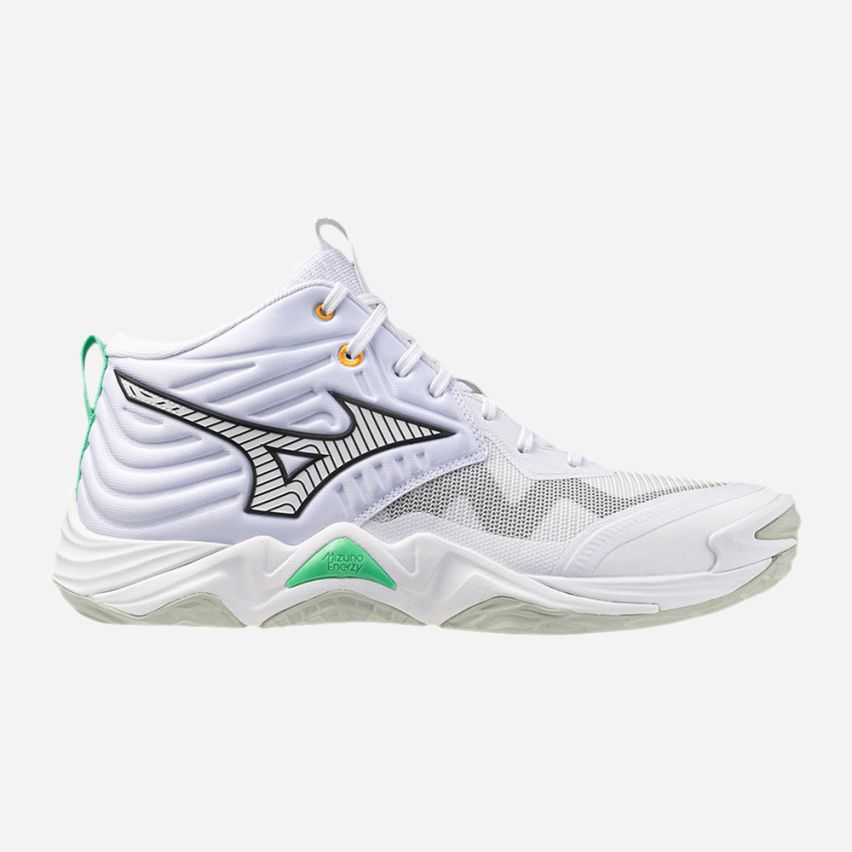 Mizuno Wave MOMENTUM ELITE MID white/frozen emerald