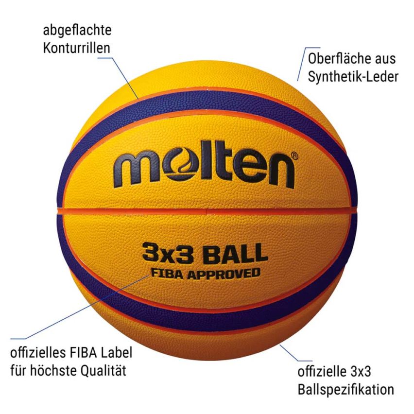 Molten 3x3 Basketball B33T5000 Grösse 6