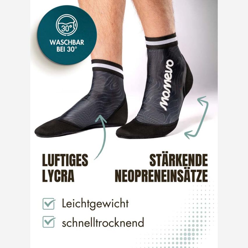 momevo Beachmates Beachsocken Pro schwarz