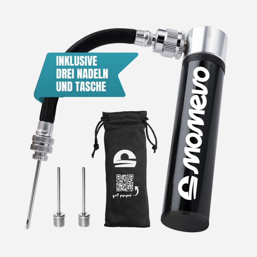 Momevo PocketAir Mini Ballpumpe schwarz