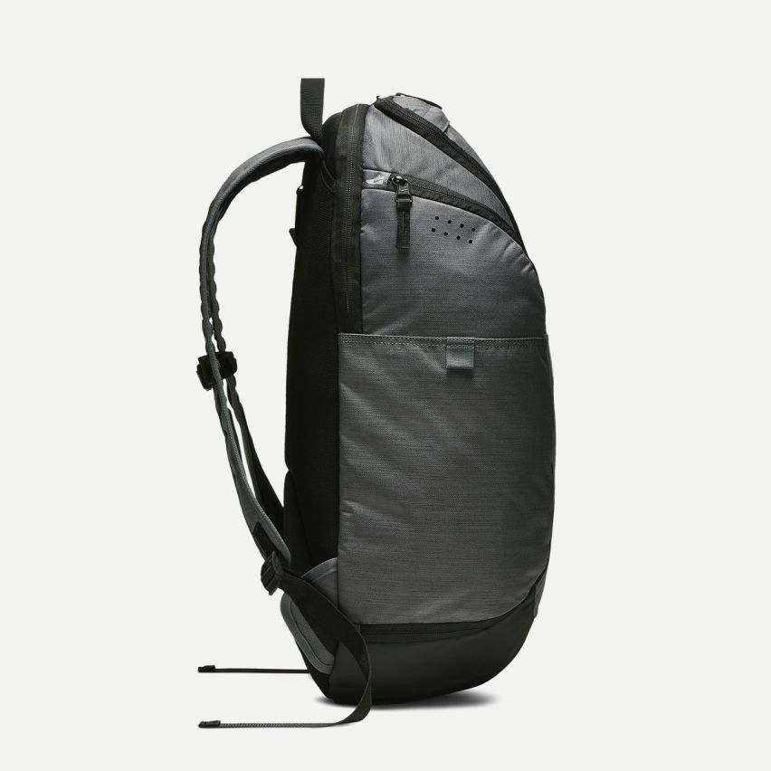 Leather-Trimmed Shell Backpack