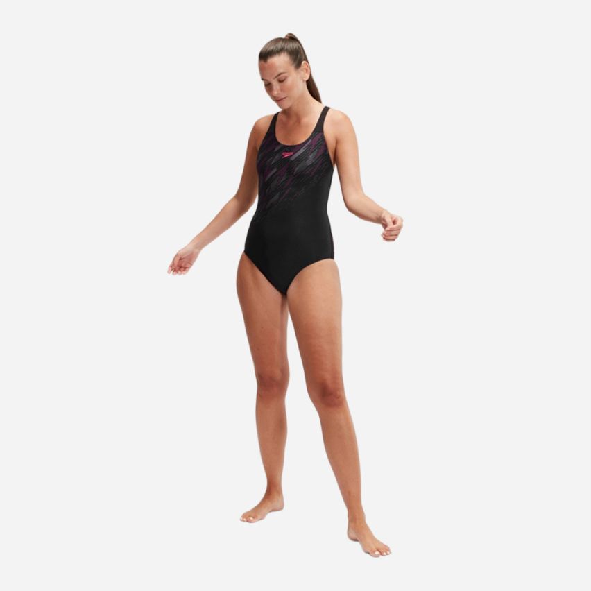 Speedo Badeanzug HyperBoom Placement Muscleback schwarz