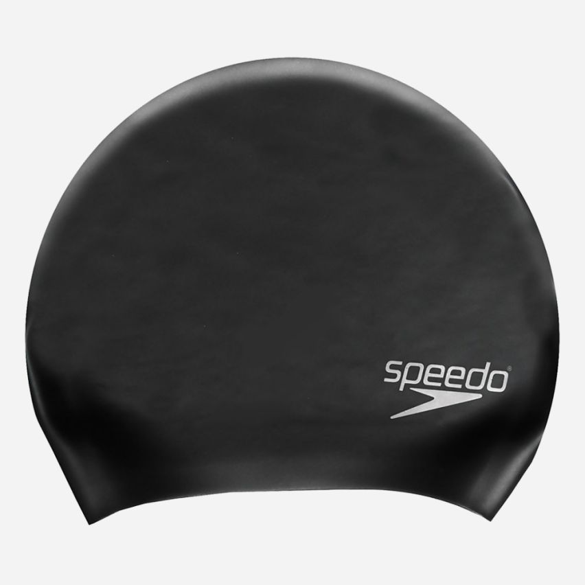 Speedo Long Hair Cap Badekappe schwarz