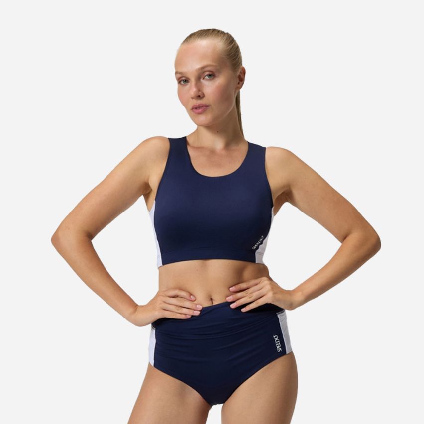 Speedo Jetstream Colorblock Crop Top peacoat