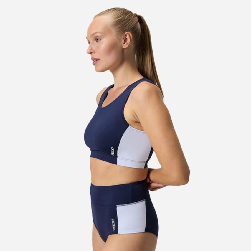 Speedo Jetstream Colorblock Crop Top peacoat