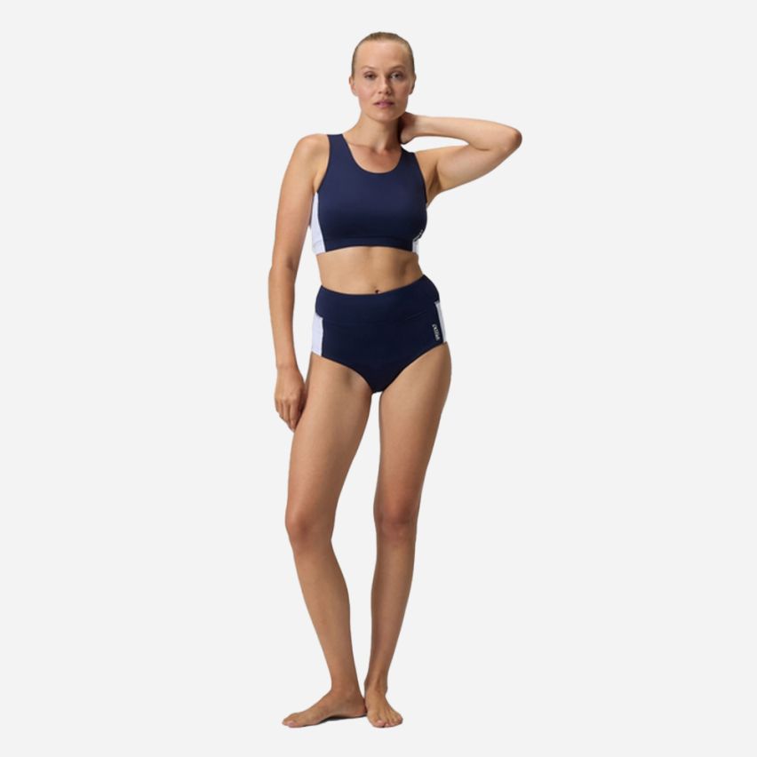 Speedo Jetstream Colorblock Crop Top peacoat