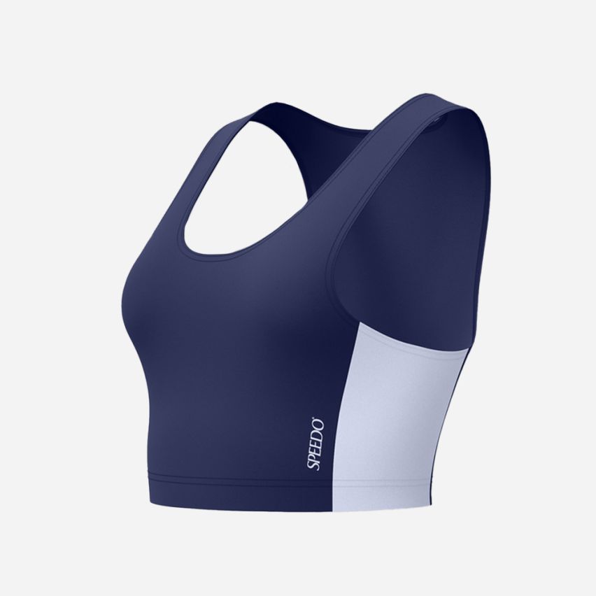 Speedo Jetstream Colorblock Crop Top peacoat