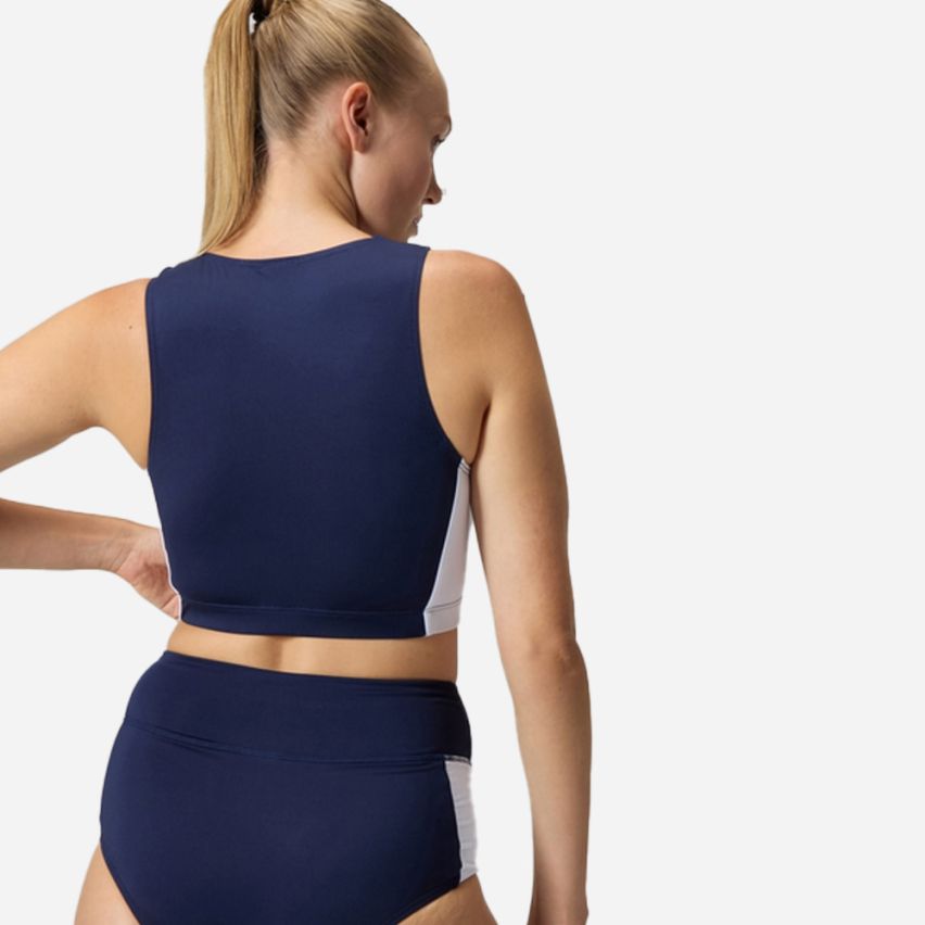 Speedo Jetstream Colorblock Crop Top peacoat