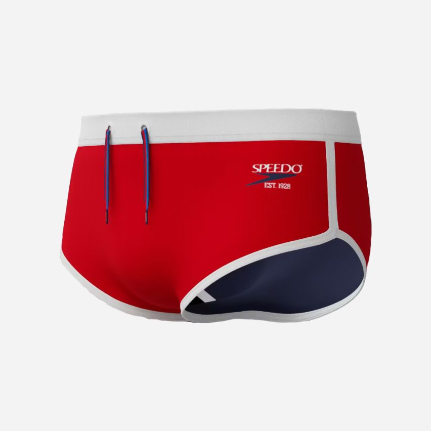 Speedo Jetstream Retro Logo Badeslip high risk red