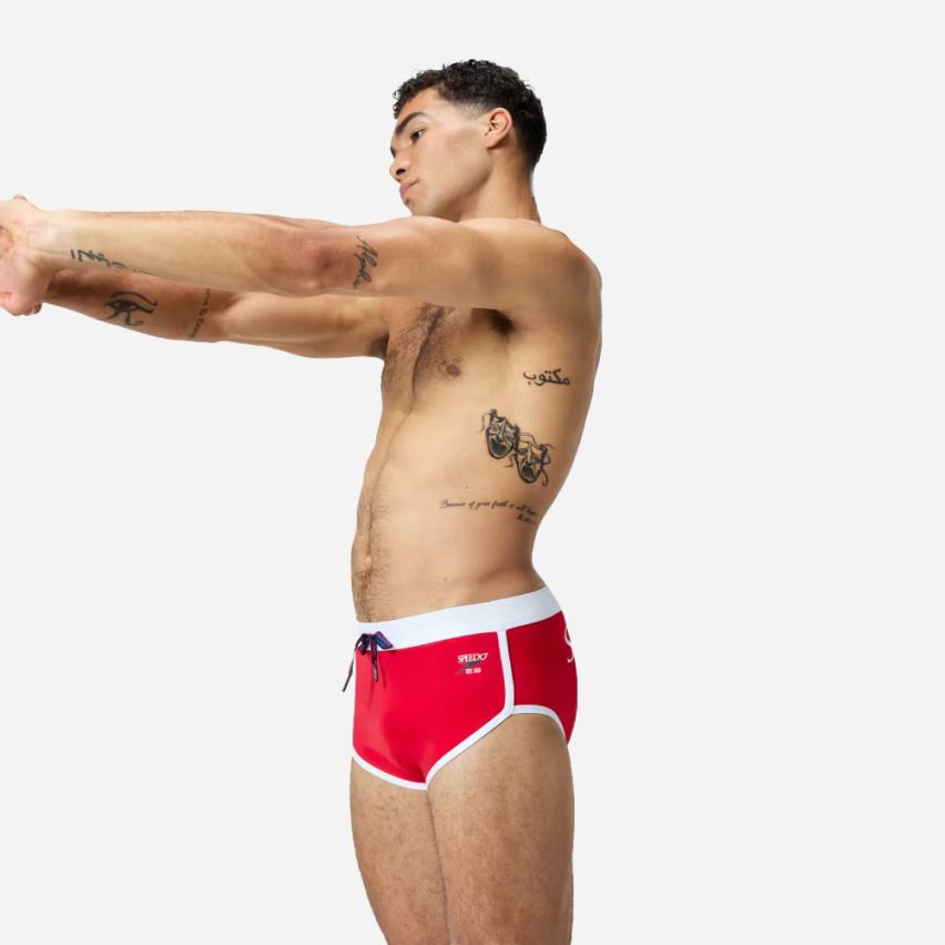 Speedo Jetstream Retro Logo Badeslip high risk red