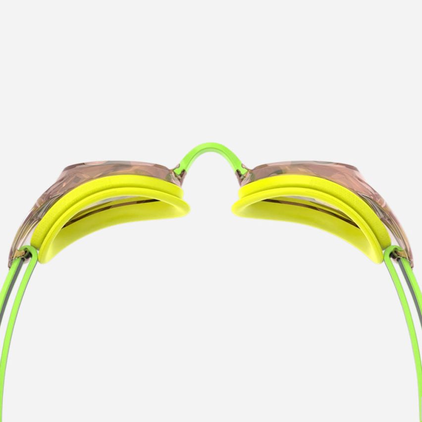 Speedo Schwimmbrille Vanquisher 3.0 gelb gespiegelt 