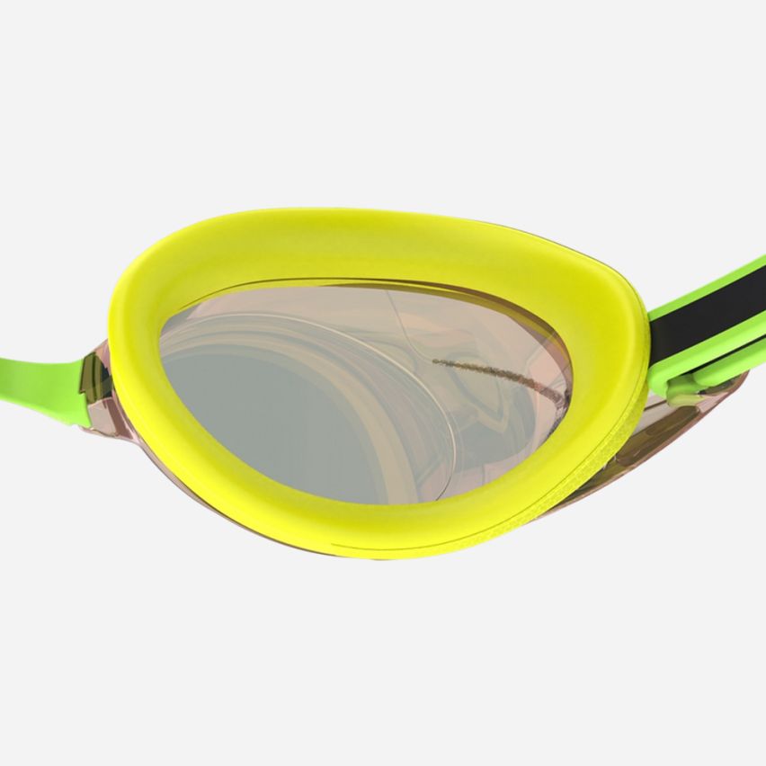 Speedo Schwimmbrille Vanquisher 3.0 gelb gespiegelt 