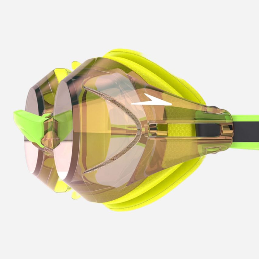 Speedo Schwimmbrille Vanquisher 3.0 gelb gespiegelt 