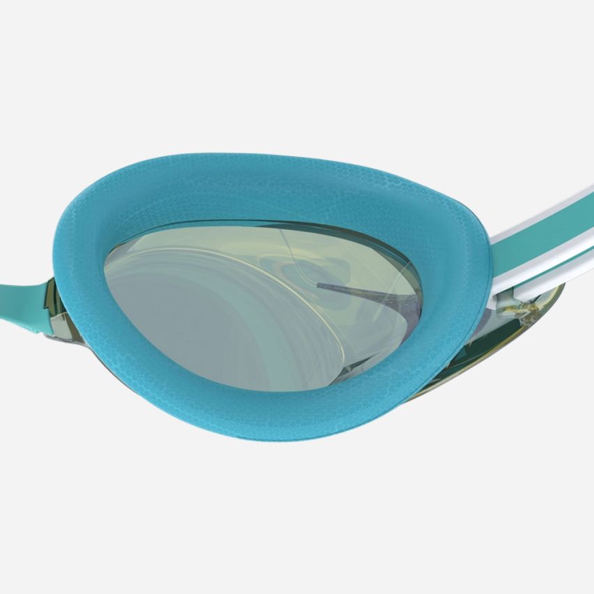Speedo Schwimmbrille Vanquisher 3.0 blau/gold gespiegelt 