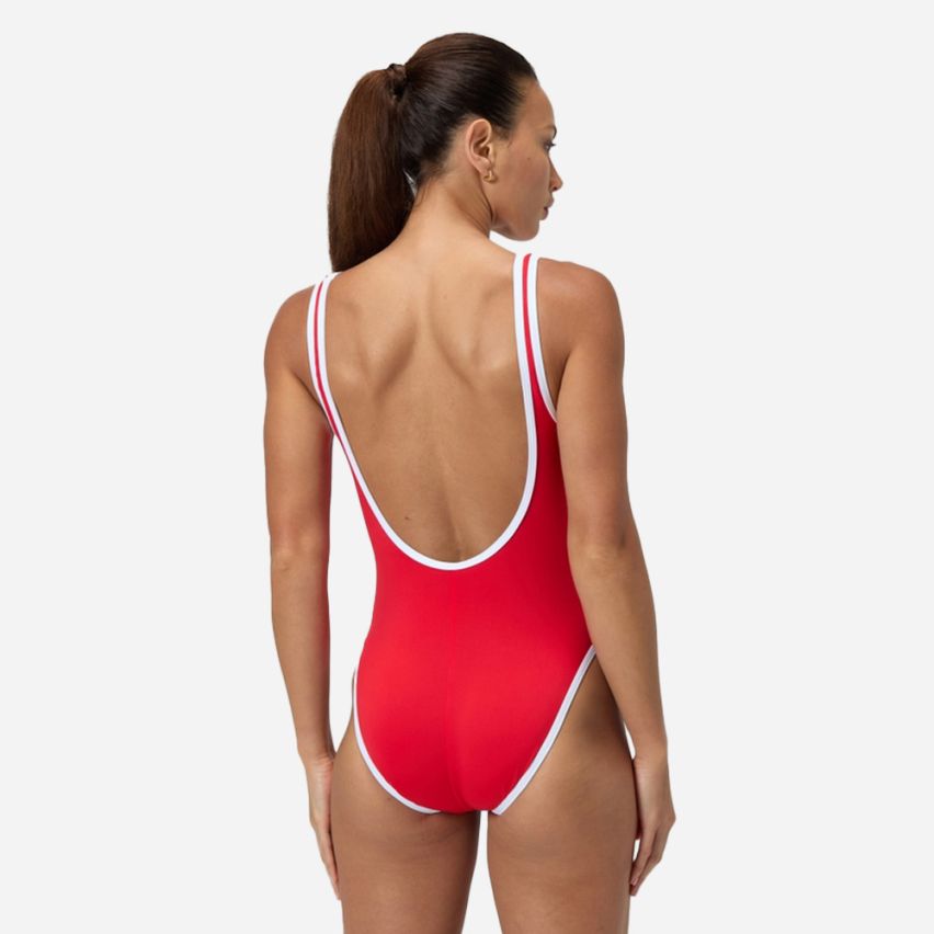 Speedo Solid Bound Scoop Badeanzug high risk red