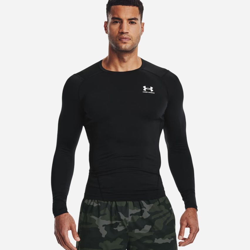 Under Armour HeatGear Compression Sweatshirt Herren schwarz