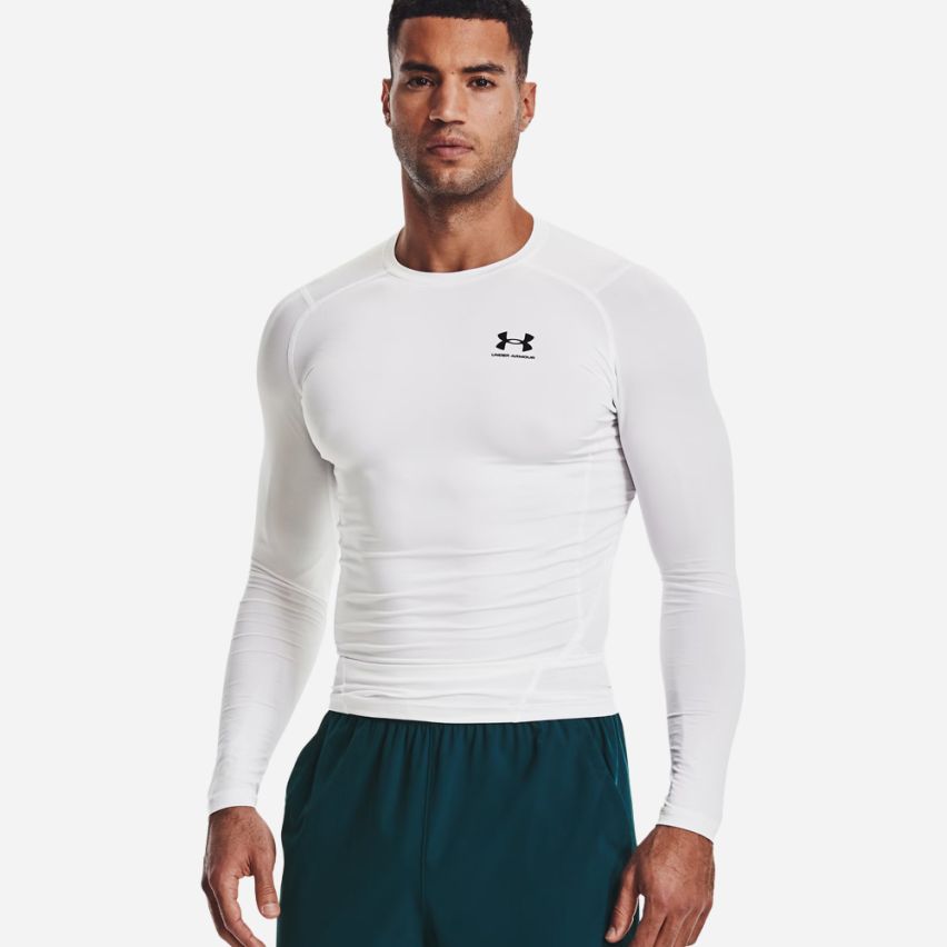 Under Armour HeatGear Compression Sweatshirt Herren weiss